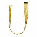 Lukky Fashion Прядь накладная на заколке, блестящая, 60 см, золотая, пакет с подвесом