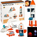 1toy SPACE TEAM II 4 в 1 ракета, космическая станция, шаттл, планетоход в компл. 3 космонавта, свет. и звук. эффекты, коробка