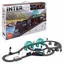 Игровой набор 1TOY InterCity Retro железная дорога с электропоездом "Увлекательное путешествие", 115 деталей, свет, звук, светофор, переезд, мост, станция