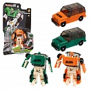 1toy Transcar mini робот-трансформер, 8 см, блистер (в асс. 2 вида, оранжевый и зеленый)