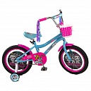 Велосипед детский 16" LOL для девочки четырехколесный, розовый, с корзиной