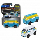Т18280, Машинка игрушка для мальчика 2в1 Transcar Double 1toy: автобус – минивэн