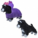 Антистресс игрушка 1TOY Прокачка для собачки серия 2, тянущаяся собачка в костюмчике, тянучка Шнауцер - бегемотик