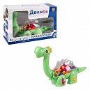 1toy Движок Динозавр Брахиозавр прозрач. с механизмом на батарейках, свет, звук (коробка)