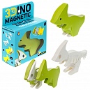 Игрушка динозавр 1TOY 3Dino Magnetic Паразауролоф, сборный, с магнитом, для развития моторики и сил рук, цвет зеленый