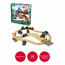 Игровой набор BRIO Железная дорога с автодорогой и переездом, 32 элемента