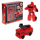 Робот - трансформер, тракботы 1TOY Пожарная автолестница, машинка, игрушка для мальчиков и девочек, детей