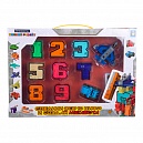 Игрушки трансформеры 1TOY Трансботы Боевой расчет, математика для дошкольников, для девочек и мальчиков, комплект из 10 цифр