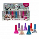 Набор детских лаков для ногтей на водной основе с блестками Lukky Конфетти-микс, безопасный, 7 цветов