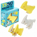 Игрушка динозавр 1TOY 3Dino Magnetic Паразауролоф, сборный, с магнитом, для развития моторики и сил рук, цвет желтый